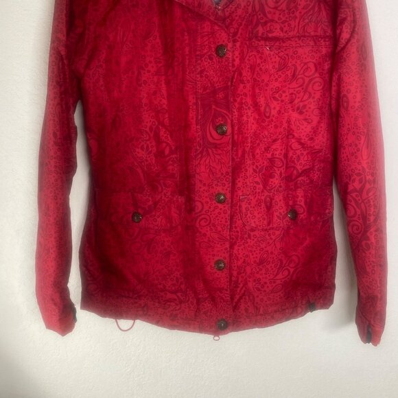 Billabong Jamie Anderson Signature Series Womens Red Snow Jacket M Full Zip Ski - Picture 7 of 16